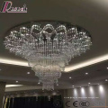 Proyecto de lámpara de cristal de cristal moderno de gran tamaño con el hotel